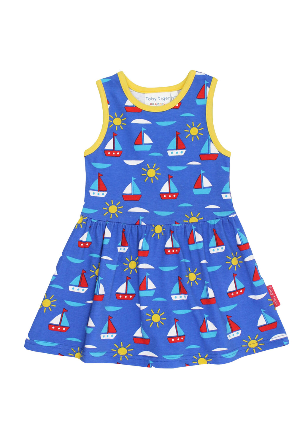 

Платье Toby Tiger Träger mit Segelboot Print, синий
