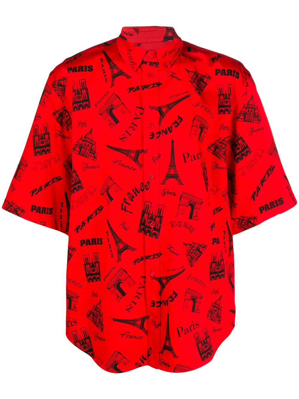 

Рубашка Paris Resto с короткими рукавами BALENCIAGA, красный
