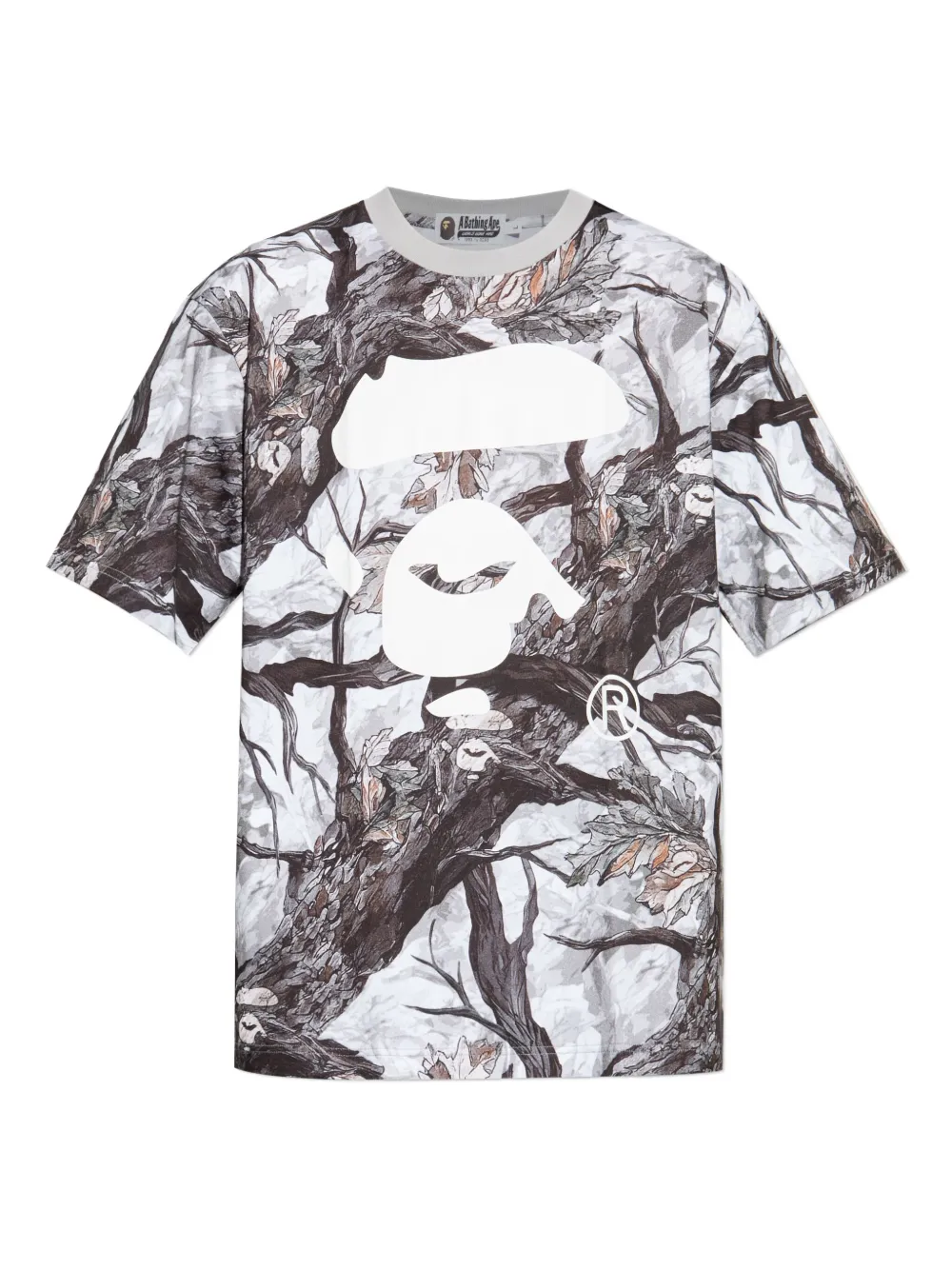 

Футболка с принтом логотипа A Bathing Ape, серый