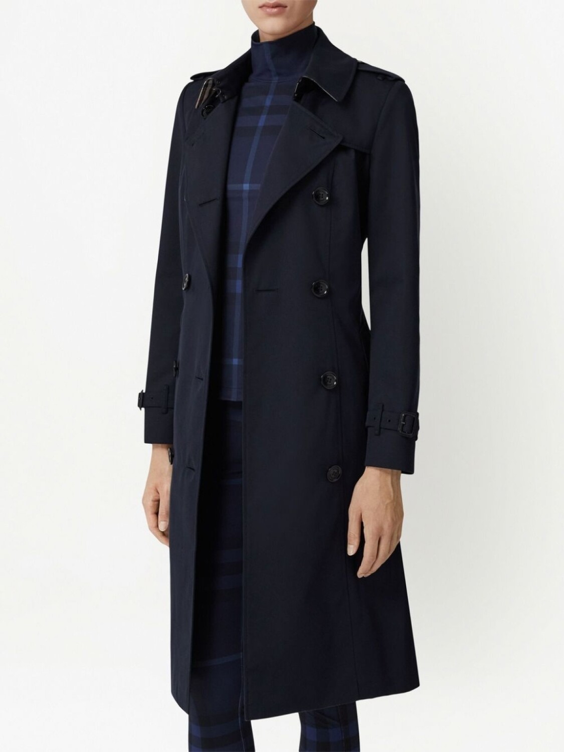 Тренч Burberry Chelsea Heritage, классический, синий — фото 3