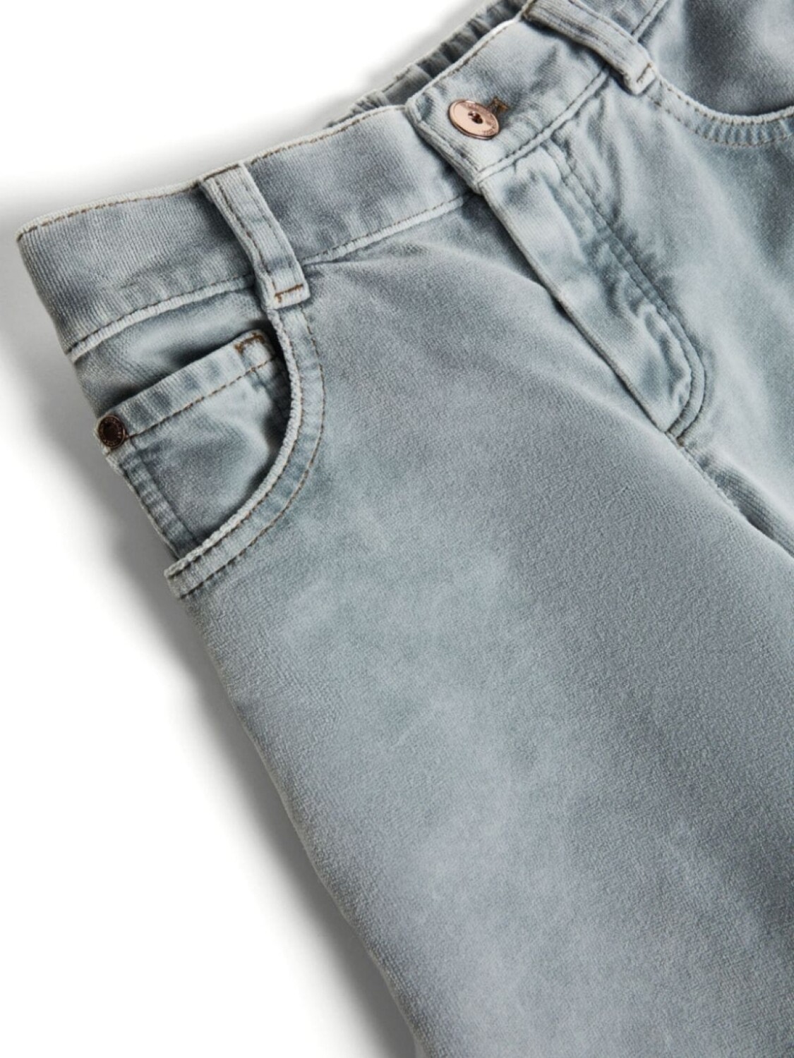 Brunello Cucinelli Kids джинсы с декором Monili, синий — фото 3