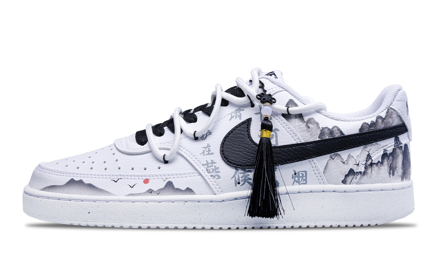 

Кроссовки Nike Court Vision 1 Skateboarding Shoes Men Low-top White/black/gray, белый