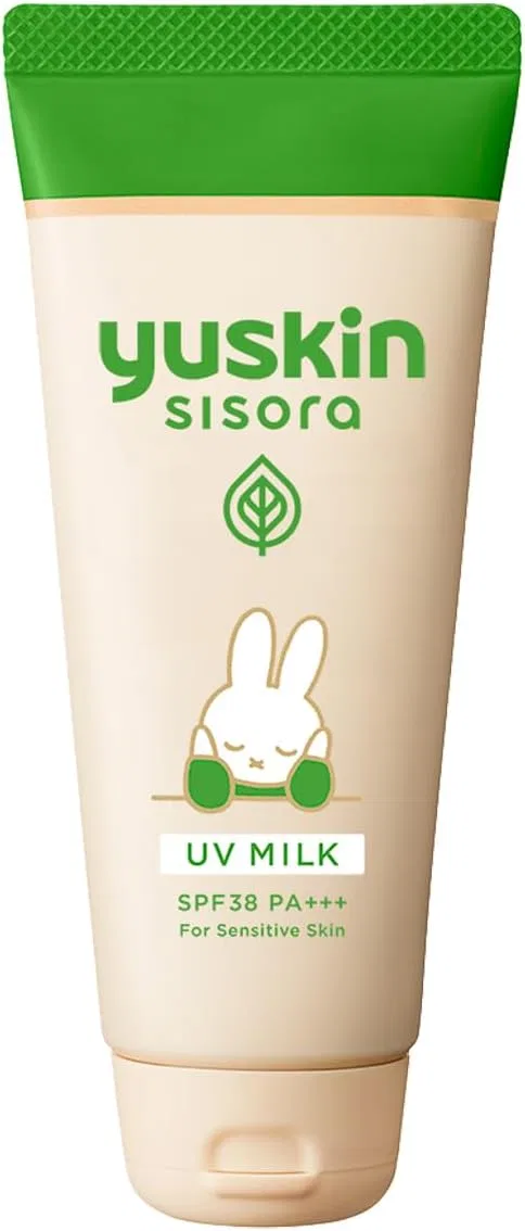 Солнцезащитное молочко Youkin Sisora UV Milk SPF38 PA+++ для чувствительной кожи, 80 г, бесцветное Yuskin — фото 2