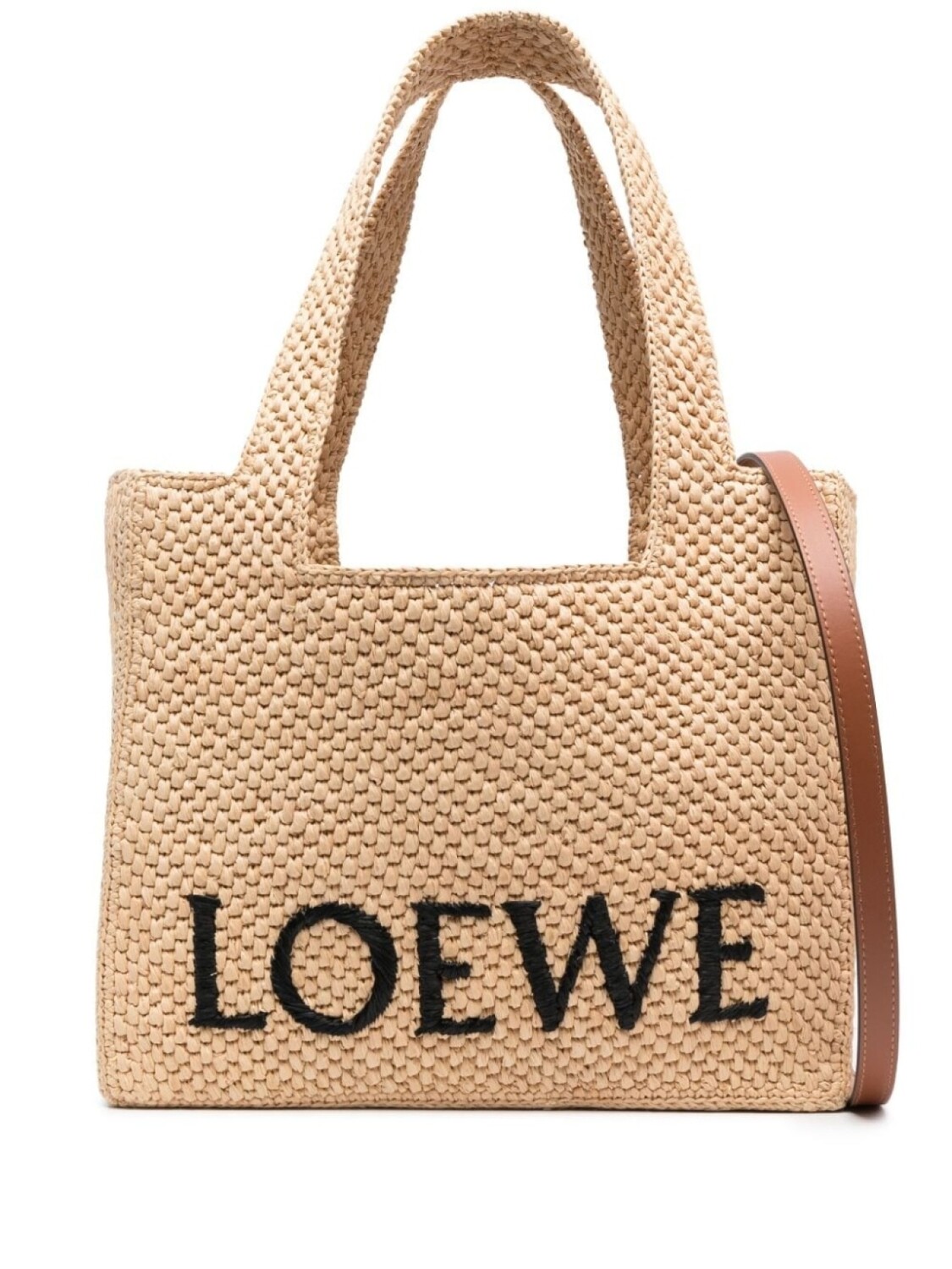 

Сумка-тоут LOEWE с вышитым логотипом, нейтральный цвет