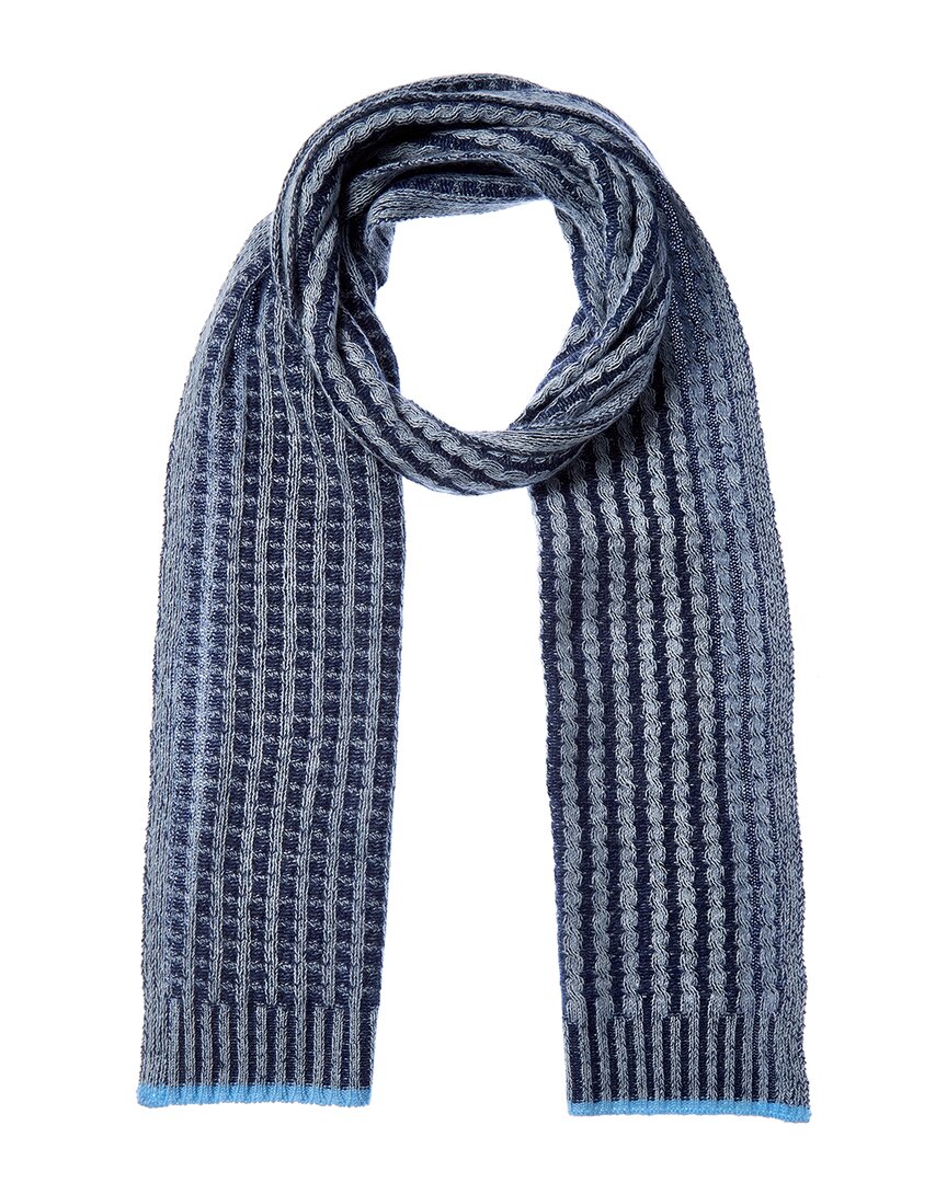 

Плетеный детский шарф Forte Cashmere с косичками Forte, темно-синий