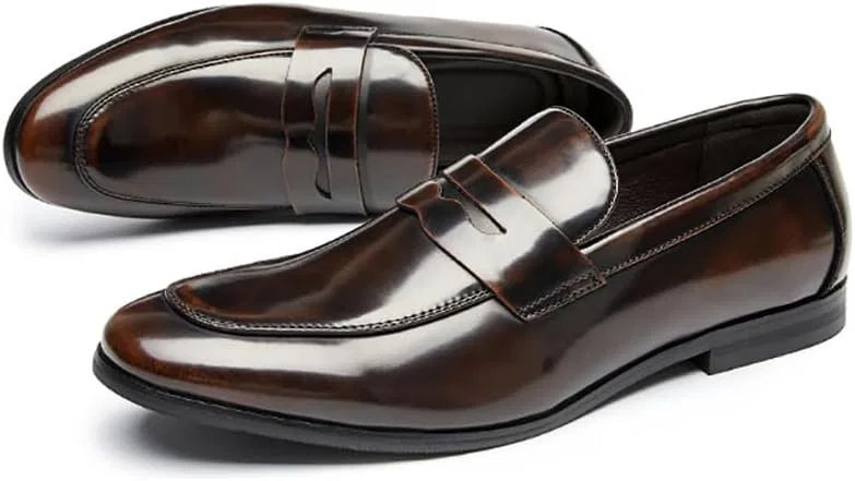 Туфли кожаные TNXZ Loafers, латунь