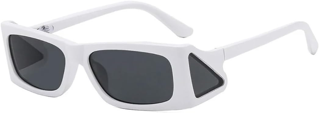 

Модные маленькие солнцезащитные очки для женщин, в стиле панк, для мужчин, для занятий спортом на открытом воздухе, велоспорта, ветрозащитные очки UV400 VVTWSSW, White Gray