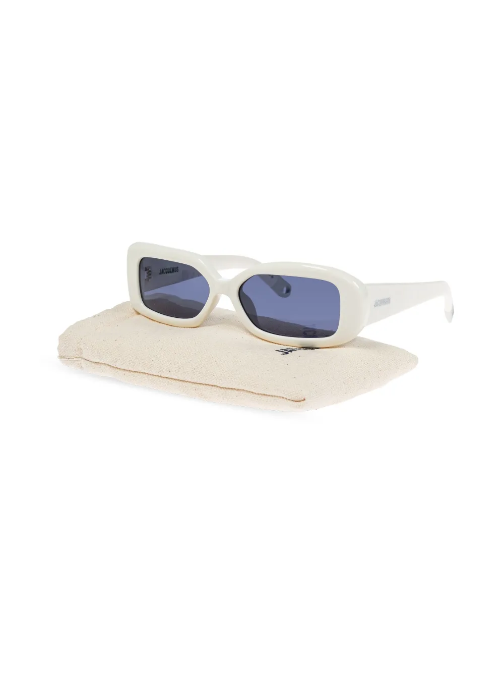 Солнцезащитные очки Les Lunettes Rond Carré Jacquemus, белый — фото 2