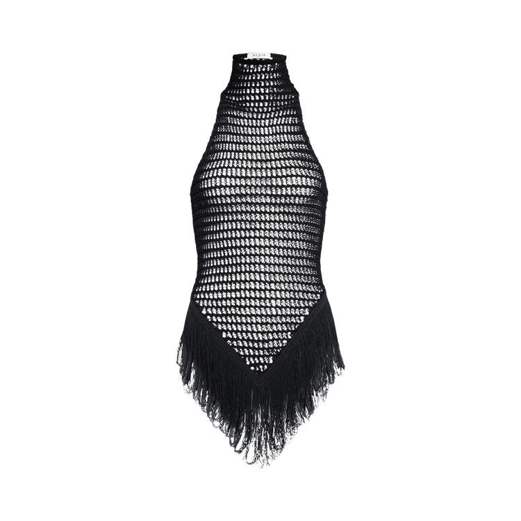 

Топ Alaïa Fringe Top, Noir Alaia