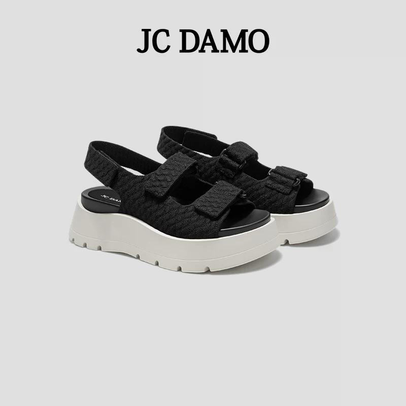 JC DAMO Женские сандалии на одной застежке серые, цвет Gray — фото 3