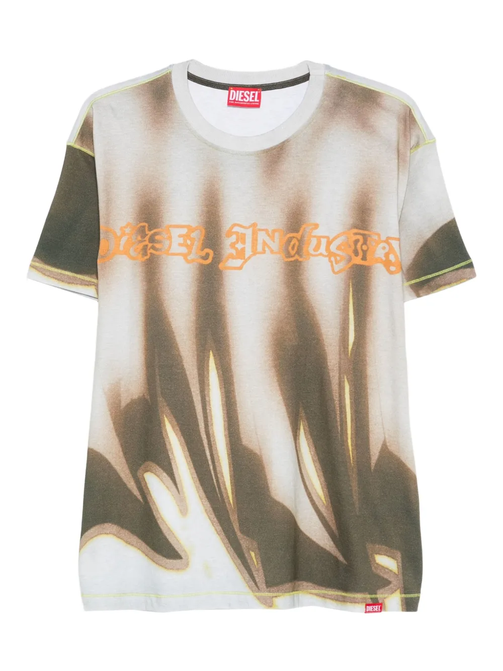 

Футболка с графичным принтом DIESEL, зеленый