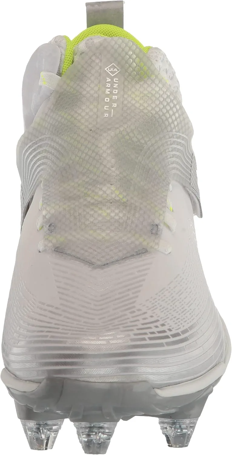 Футбольные бутсы Under Armour для мужчин Highlight Hammer D, белый/металлик серебристый — фото 4