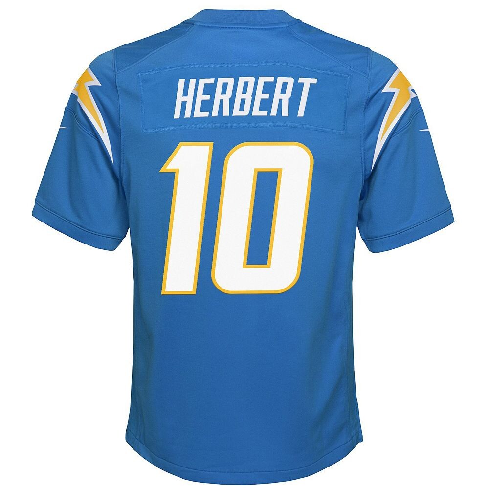Молодежный игровой трикотаж Nike Justin Herbert Powder Blue Los Angeles Chargers, цвет Chg Light — фото 4