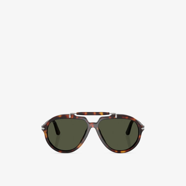 

Po0202S квадратные очки в черепаховой оправе из ацетата Persol, коричневый