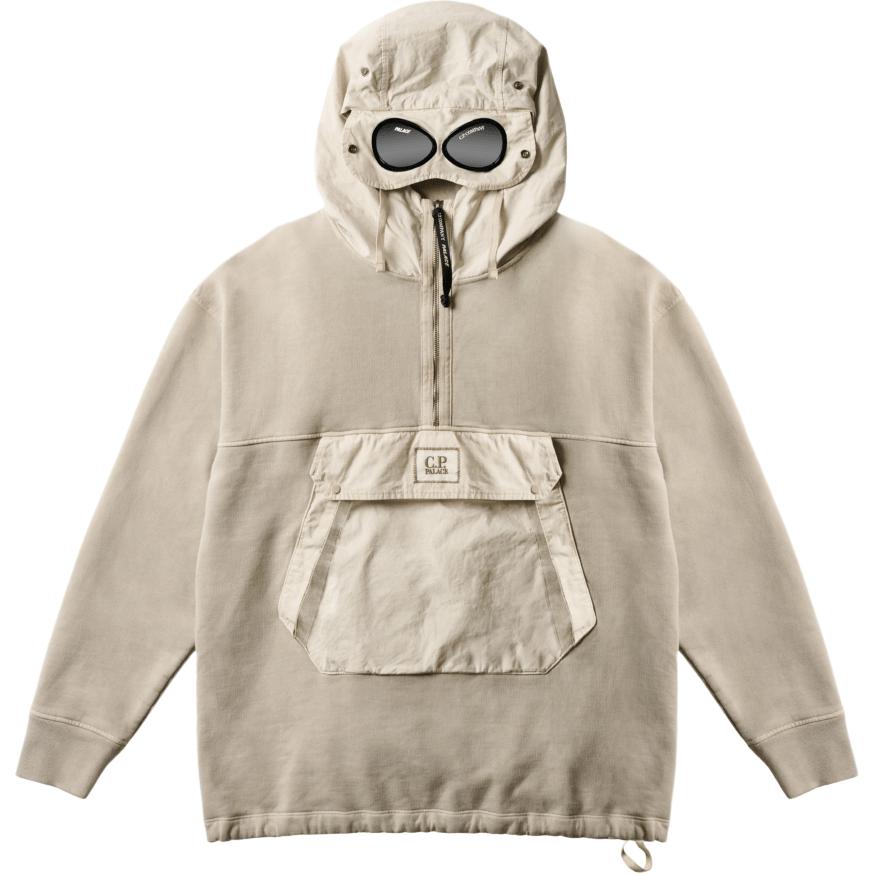 

X CP Company Флисовая толстовка Old Goggle с капюшоном PALACE, бежевый