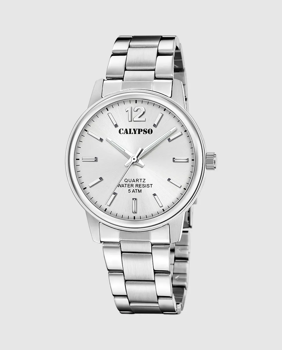 

K5864/2 Базовые мужские часы из серебристой стали Calypso, серебряный