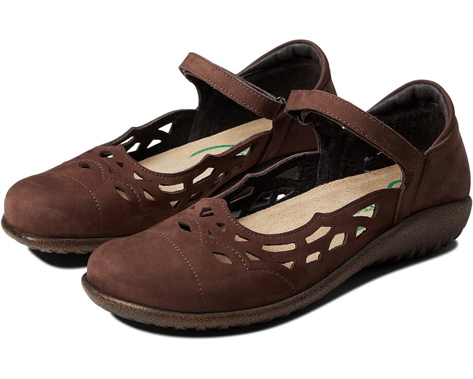 Туфли на плоской подошве Naot Agathis, цвет Coffee Bean Nubuck