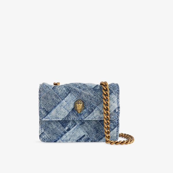 

Сумка через плечо микро Kensington Kurt Geiger London из денима, синий