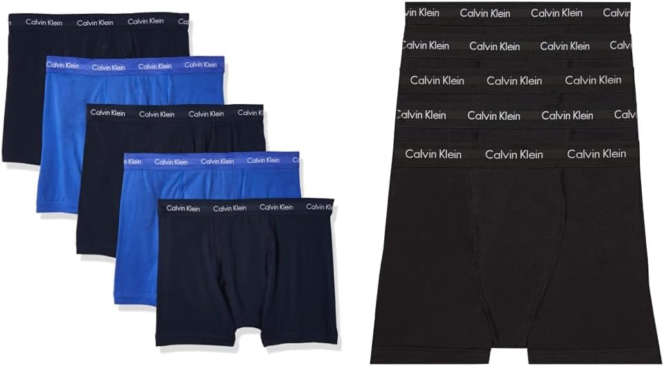 

Мужские боксеры Calvin Klein из хлопка и эластичного материала, 10 пар, 3 Blue Shadow, 2 Cobalt & 5 Black