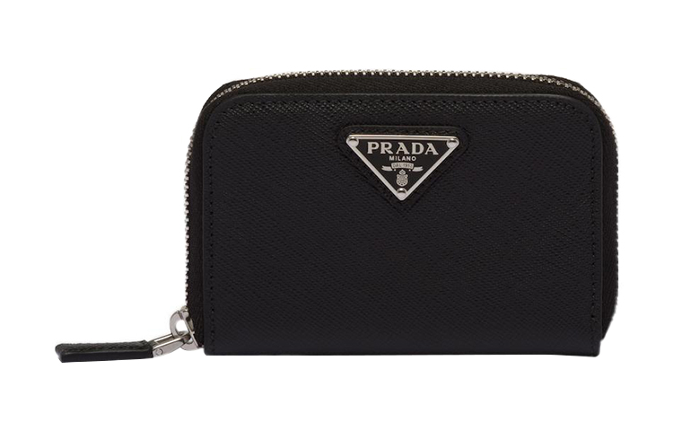 

Кошелёк для монет из кожи Saffiano мужской чёрный PRADA