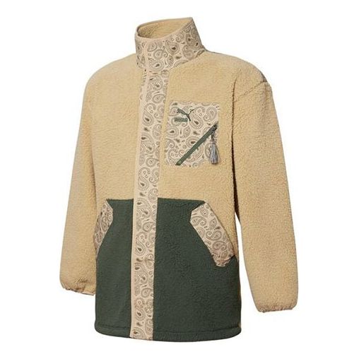 

Куртка PUMA Unisex Paisley Stand-up Collar Jacket Khaki, бежевый
