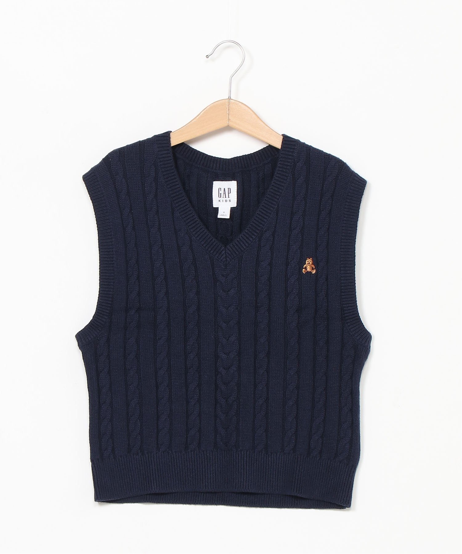 Свободный вязаный жилет крупной вязки Детский Gap, NAVY_UNIFORM — фото 4