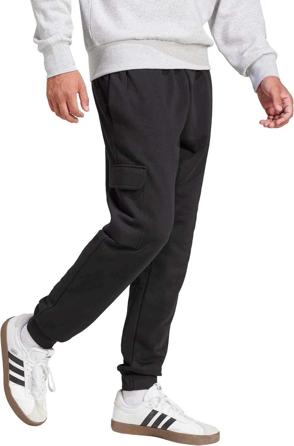 Брюки-карго Adidas Essentials Feel Cozy Fleece Adidas Originals, черно-белый — фото 3
