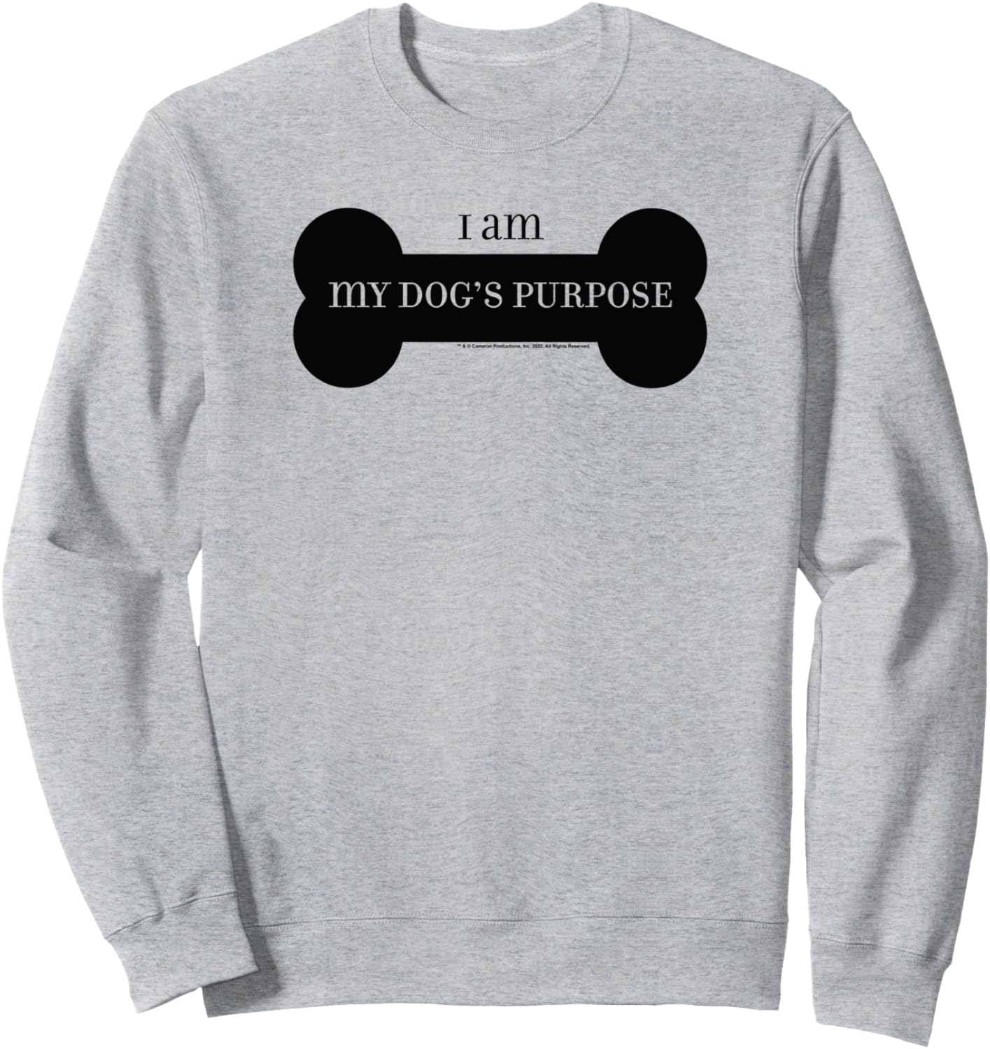 

Толстовка с надписью «Цель моей собаки: я - цель моей собаки» в форме кости, серая Purpose By W. Bruce Cameron