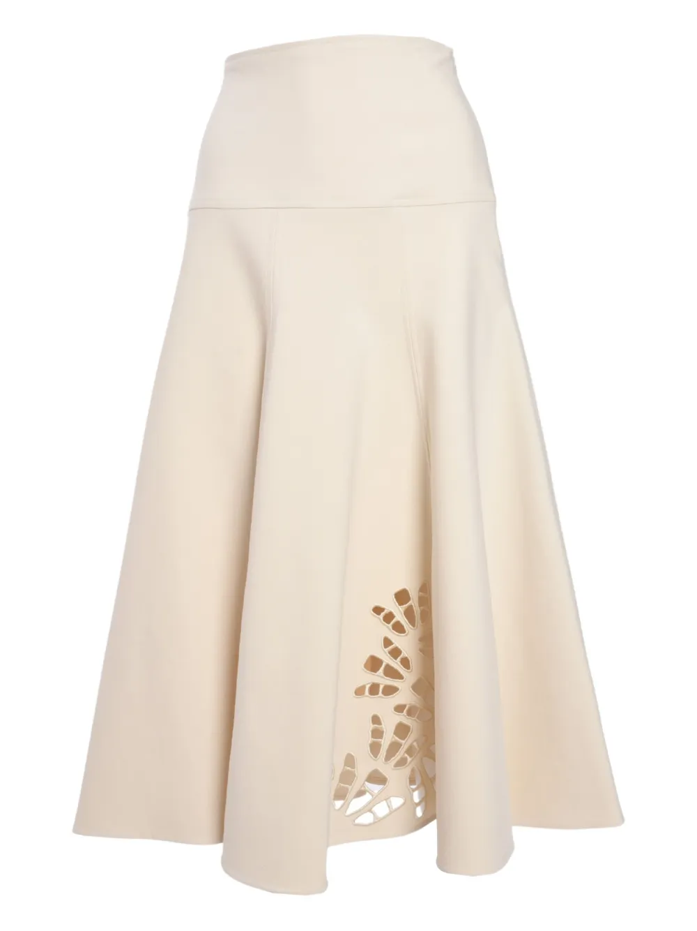 

Гипюровая юбка миди Fabiana Filippi, нейтральный