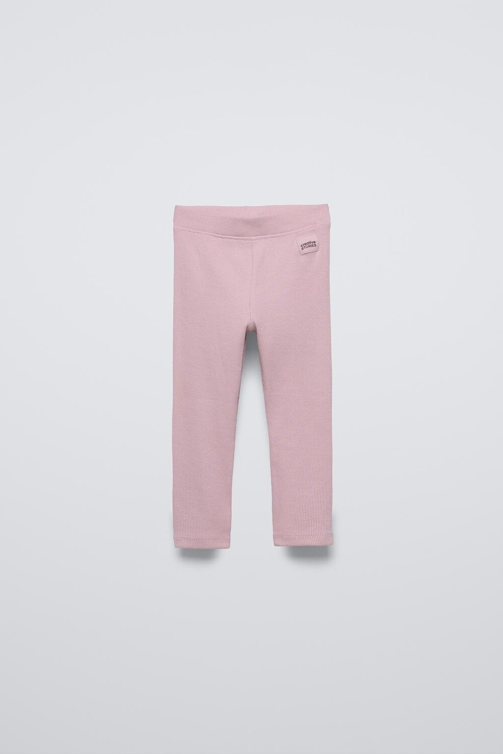 

Леггинсы в рубчик с этикеткой ZARA, пыльно-розовый