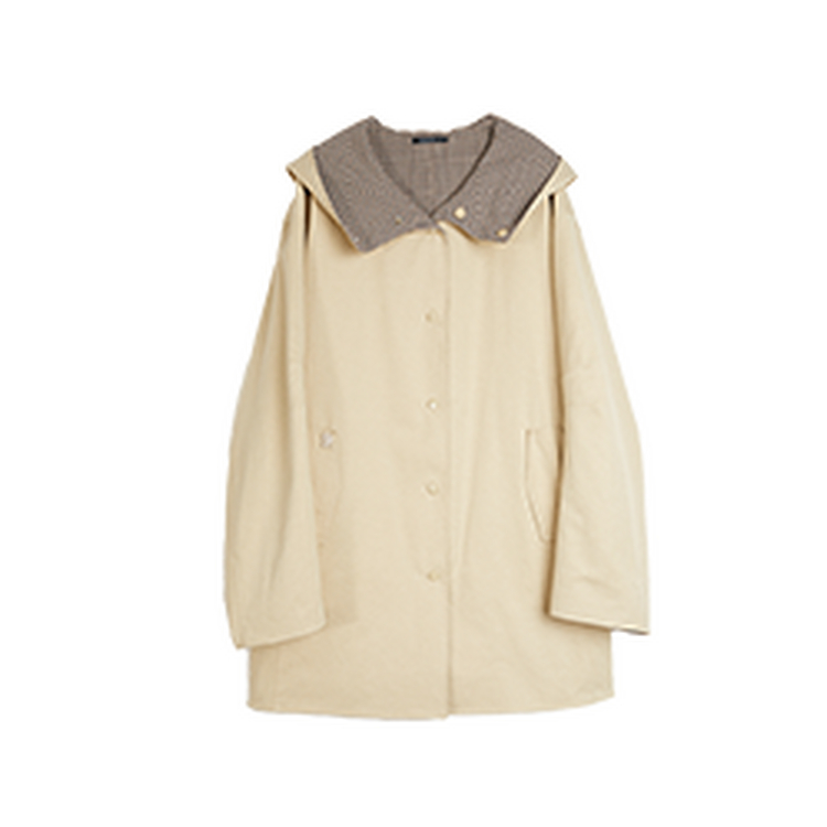 

ELLE Тренч женский Khaki Lapel Moderate Reversible