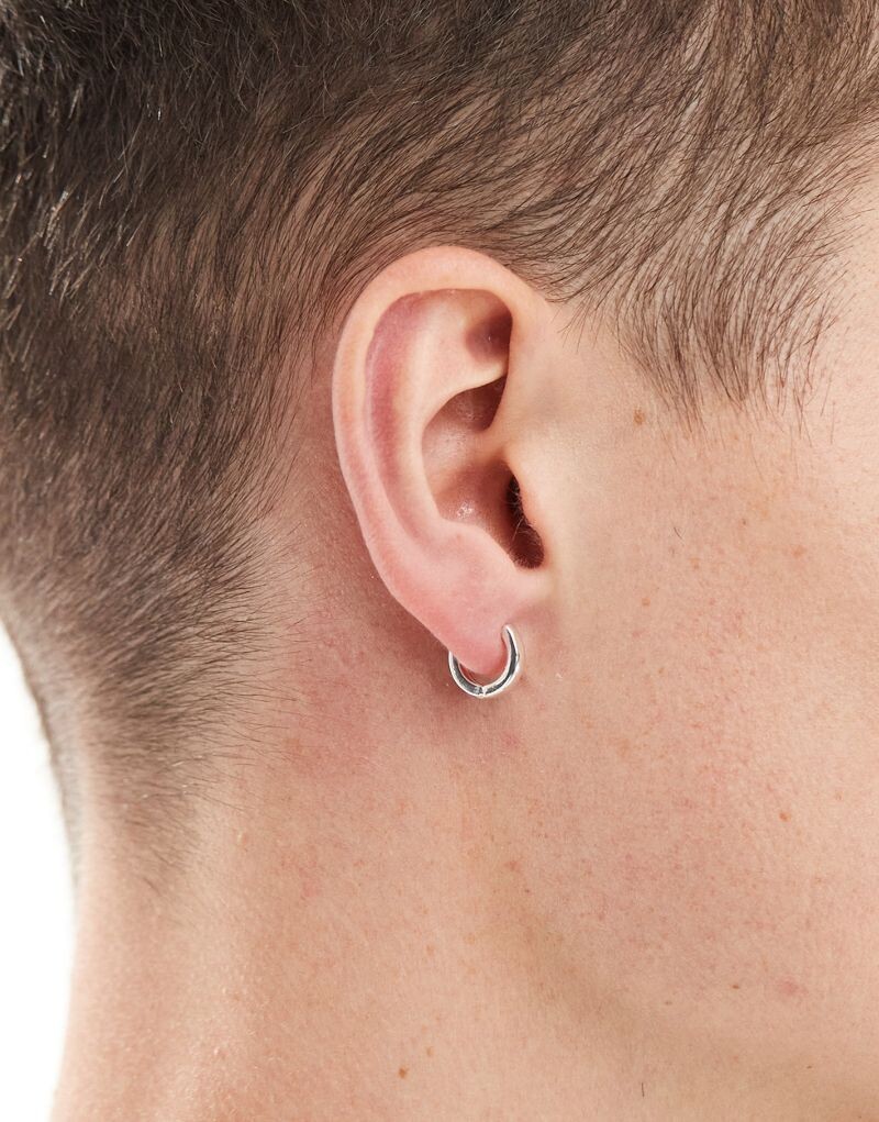 

ASOS DESIGN — посеребренные серьги-кольца диаметром 9 мм