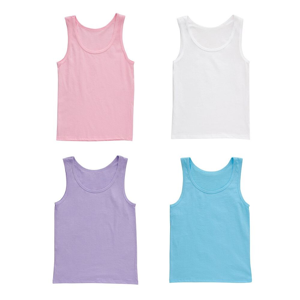 

Набор из 4 органических топов Hanes Ultimate для девочек Pure Comfort, мультиколор