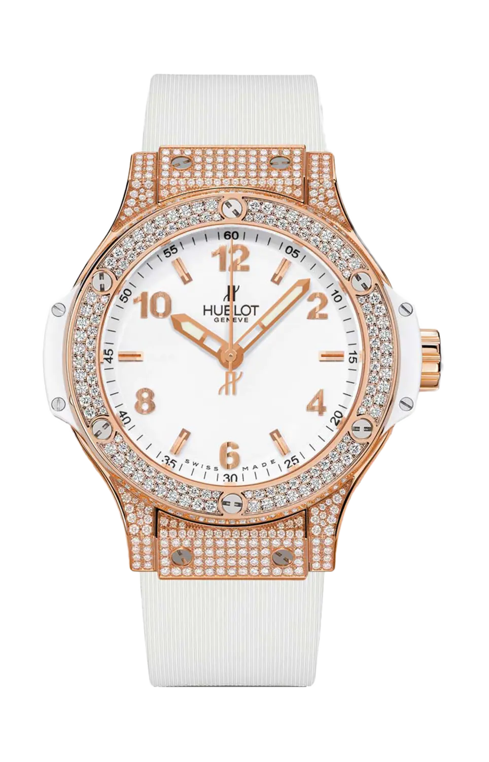 

Часы gold white pave' Hublot