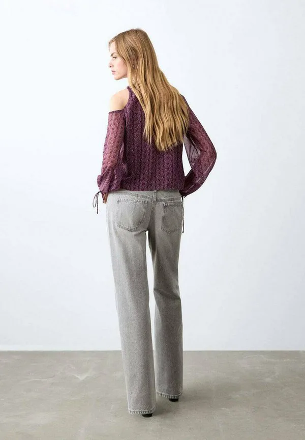 Подростковые джинсы свободного кроя Mango Kids, Grey Denim — фото 2