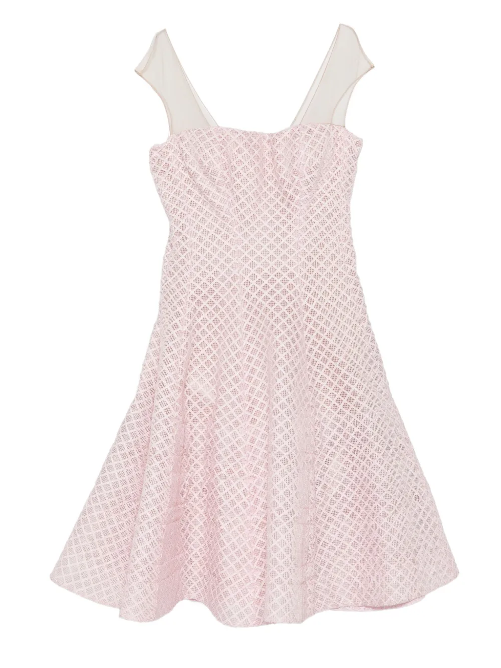 

Платье мини с геометричным узором Gemy Maalouf, розовый