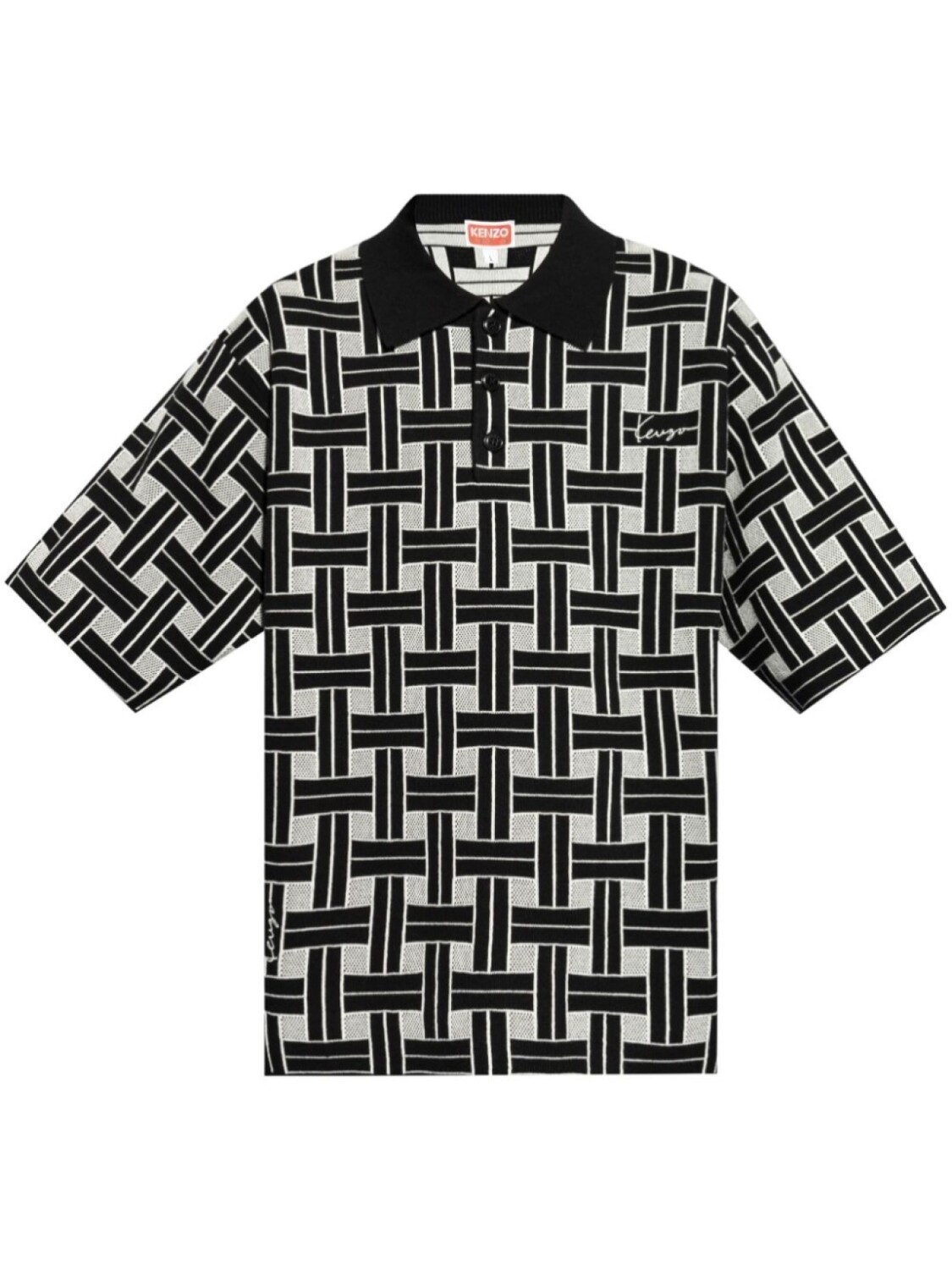 

Рубашка поло с вышитым логотипом Kenzo, черный