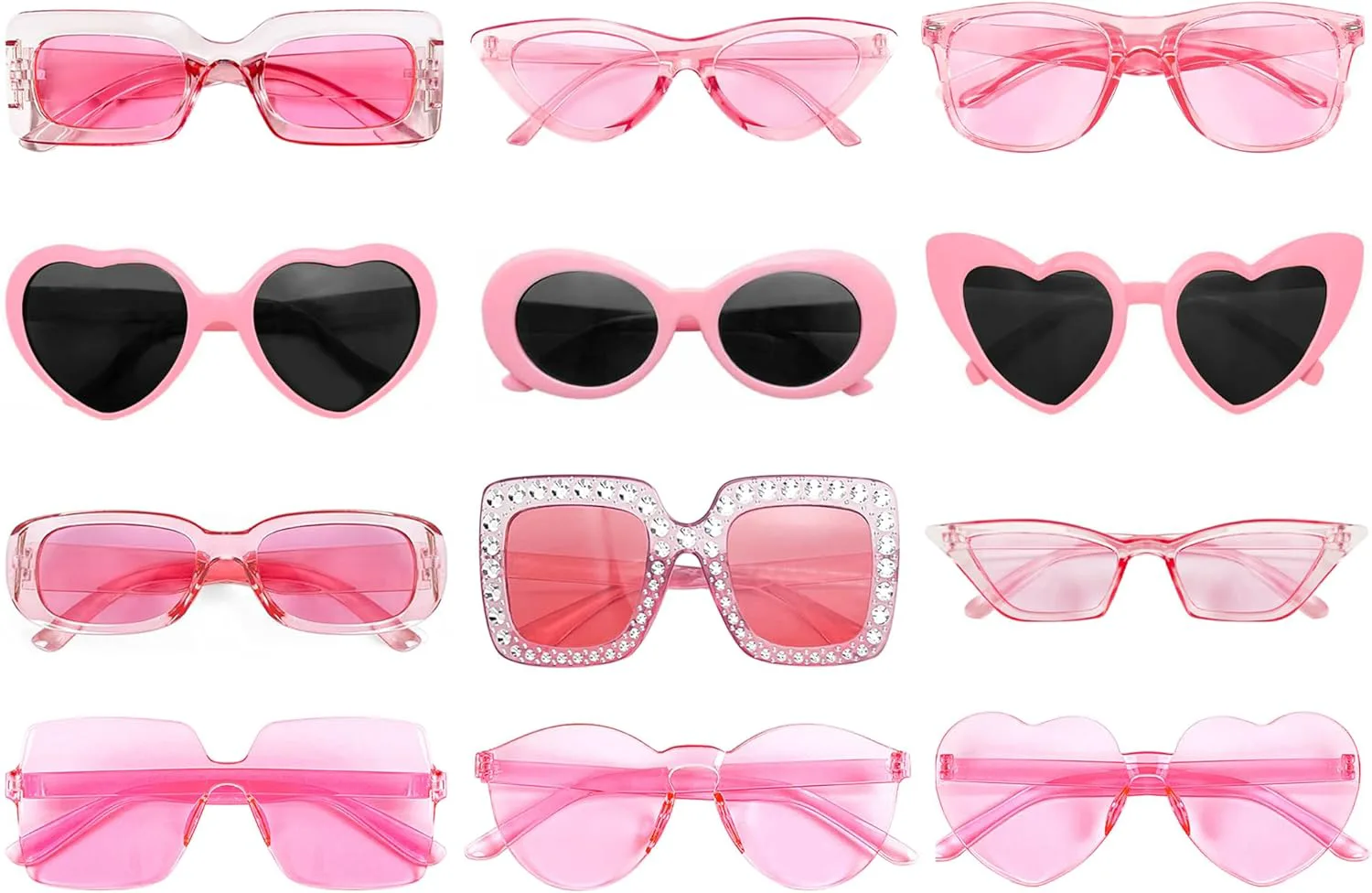 

Солнцезащитные очки Matcheck 12 разных стилей и цветов, классические ретро-очки для вечеринок, аксессуары для костюмов, оптом, унисекс, для взрослых, Pink