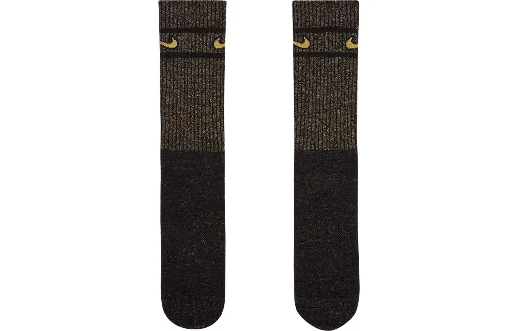 Nike ESSENTIAL Носки Mid-Calf с вышитым логотипом 2-Pack Black — фото 3