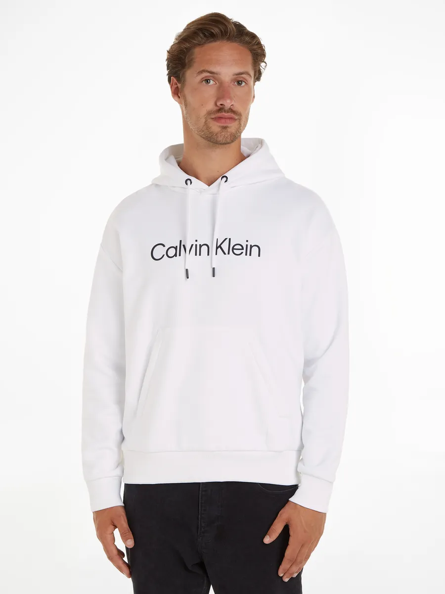 

Толстовка Calvin Klein с капюшоном "HERO LOGO COMFORT HOODIE" и надписью-логотипом, белый