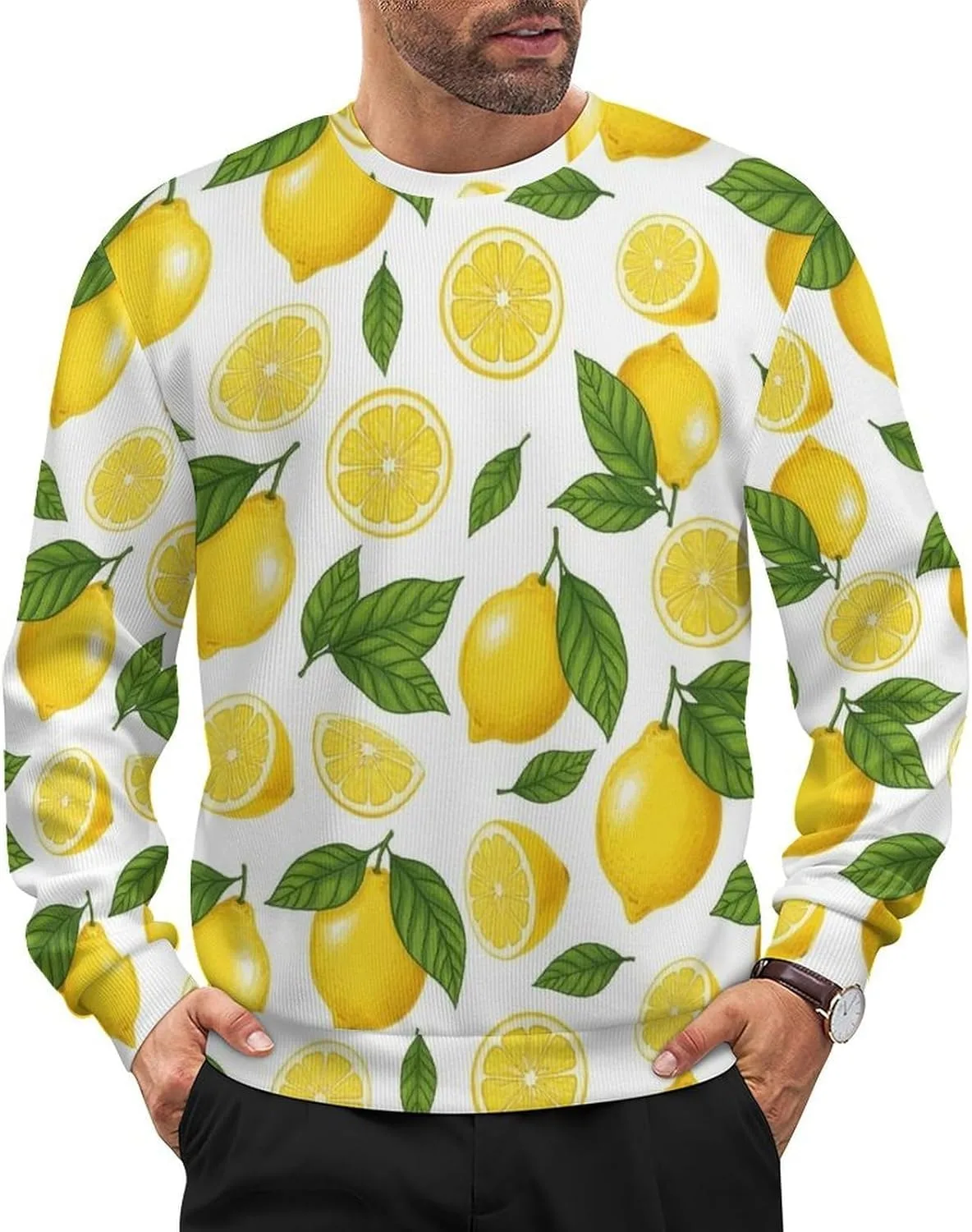 

Мужской классический пуловер с длинными рукавами и круглым вырезом Meaudiwes