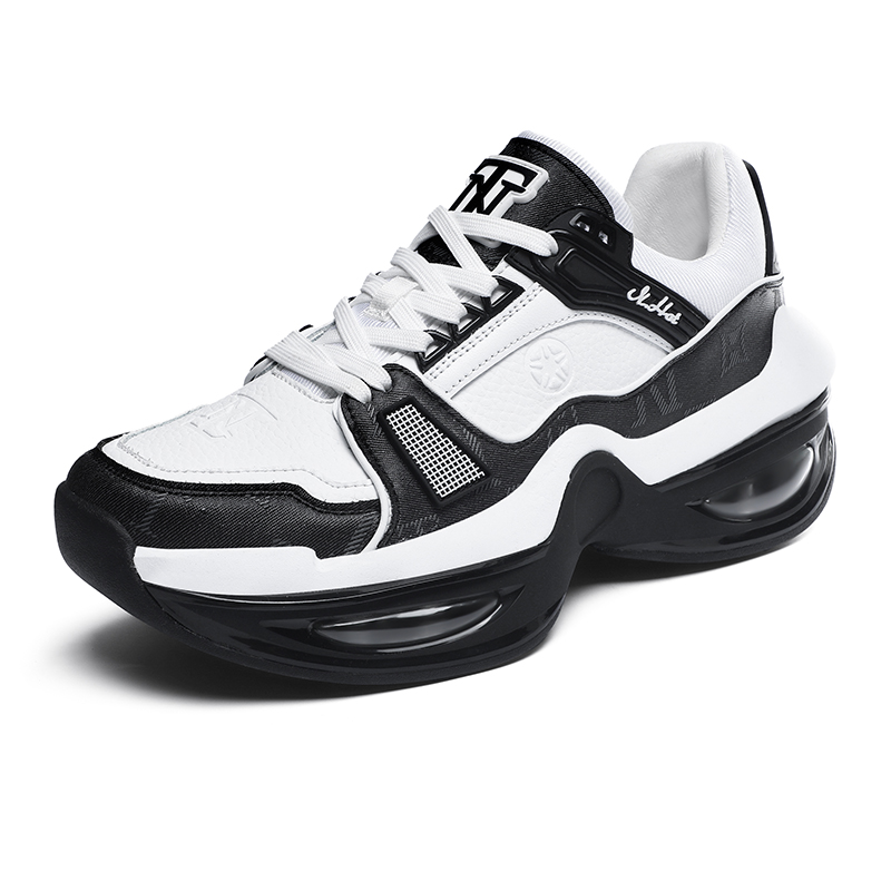 

Кроссовки мужские повседневные для бега на низком ходу с кожаной амортизацией, противоскользящей подошвой и воздушной подушкой EVA N·HOT, emperor heather белый