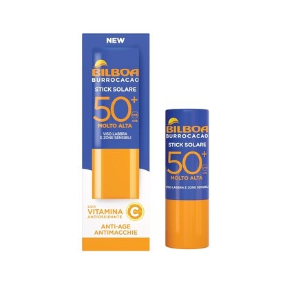 

Bilboa Sun Stick SPF 50+ с витамином С для чувствительных зон, таких как губы, татуировки, шрамы - 12 мл