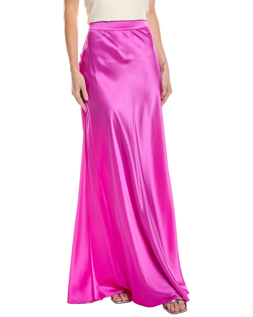 

Юбка с косой талией Ryker из шелка L'AGENCE L'Agence, фиолетовый