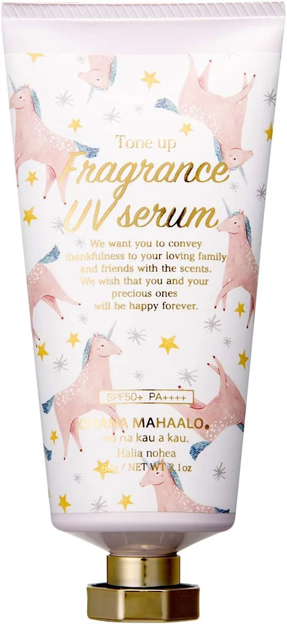 Солнцезащитный UV-серум OHANA MAHAALO Tone Up Fragrance UV Serum Halia nohea, розовый, 60 г