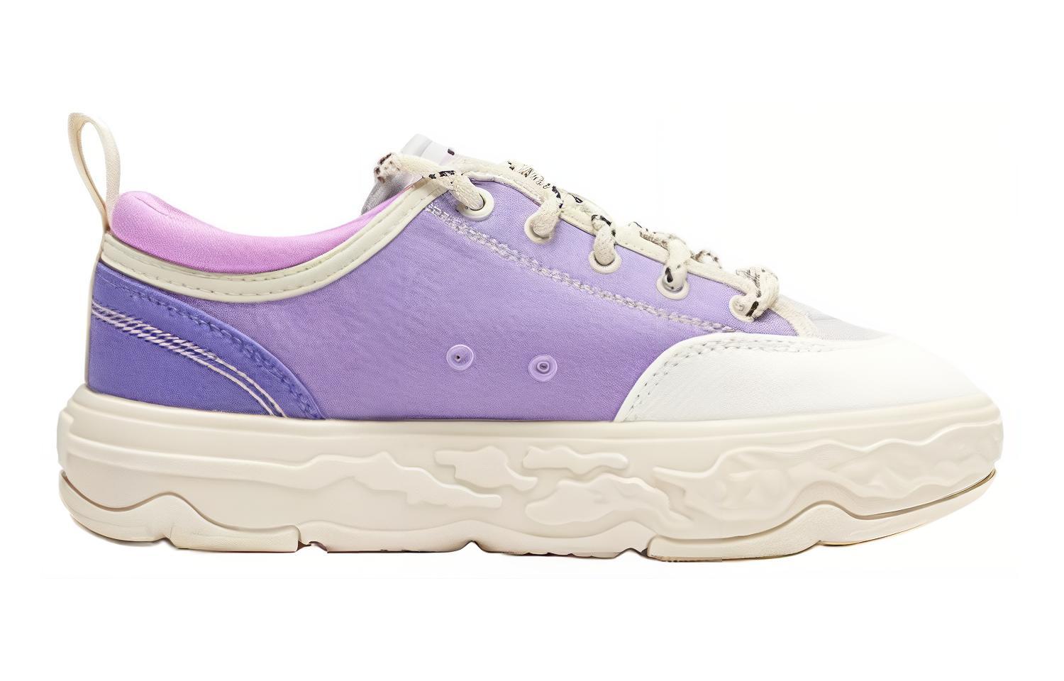 FILA KIDS Низкие, износостойкие, противоскользящие детские кроссовки для скейтбординга Heritage-FHT, фиолетово-бежевые, для подростков — фото 2