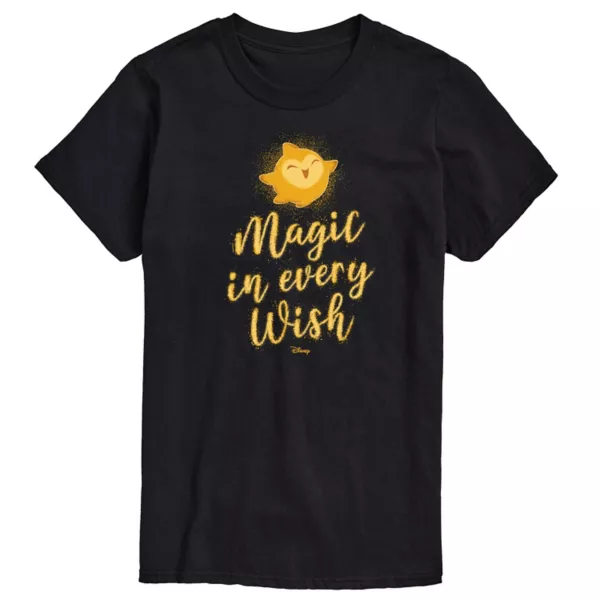 

Футболка с надписью «Wish Star: Магия в каждом желании» для мужчин Disney, черный