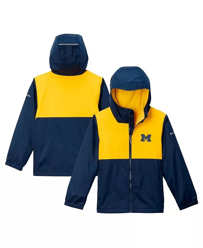 

Толстовка с капюшоном Omni-Tech Full-Zip для больших мальчиков и девочек Navy Michigan Wolverines Rainy Fields Columbia