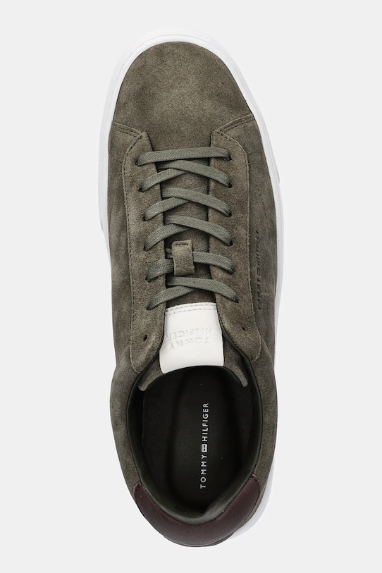 Замшевые кроссовки PREMIUM DRESS CUPSOLE SUEDE Tommy Hilfiger, зеленый — фото 4