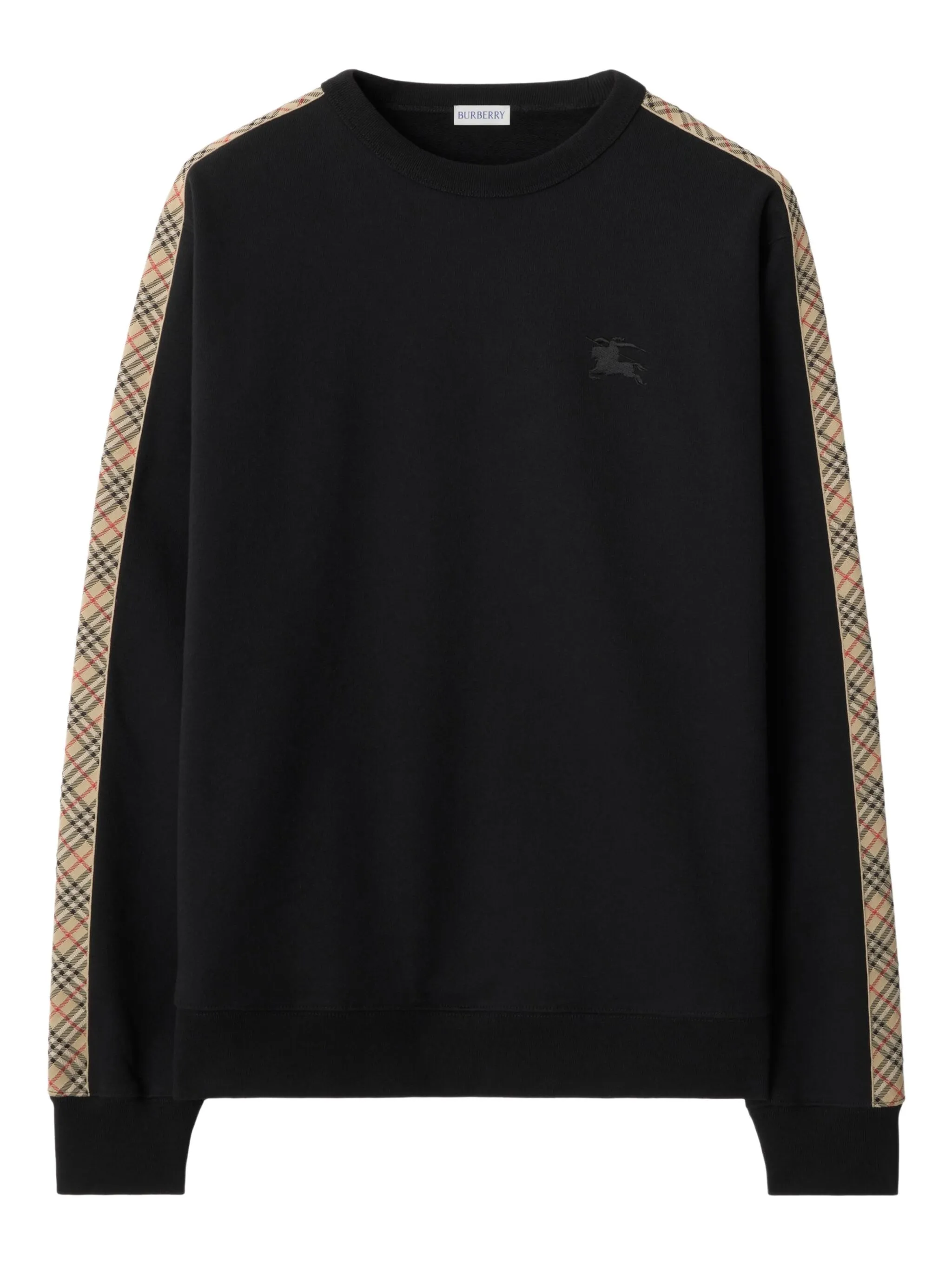 

Толстовка с отделкой в клетку Burberry, черный